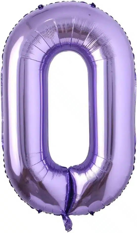 Balon folie cifră 0 – Mov, 100 cm