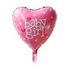 Balon Folie Inimă – Baby Girl – 45 cm (neumflat)