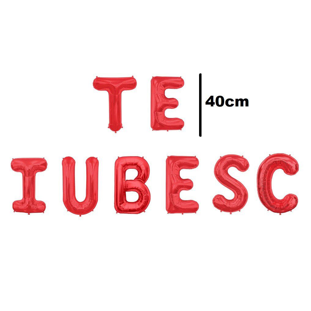Set Baloane Roșii - “TE IUBESC” (40 cm)