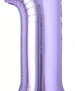 Balon folie cifră 1 – Mov, 100 cm