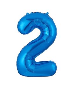 🎈 Balon folie cifră 2 – Albastru, 100 cm