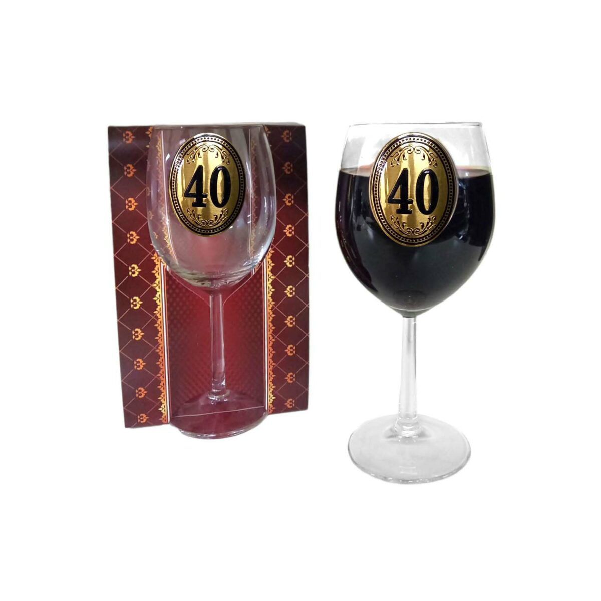 Pahar vin personalizat "40"