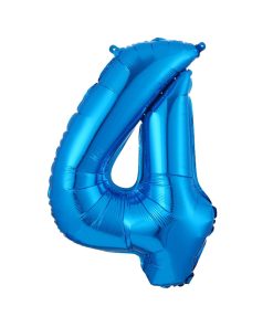 🎈 Balon folie cifră 4 – Albastru, 100 cm