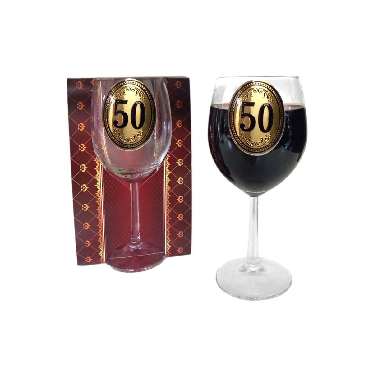 Pahar vin personalizat "50"
