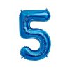 🎈 Balon folie cifră 5 – Albastru, 100 cm