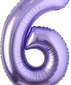 🎈 Balon folie cifră 6 – Mov, 100 cm