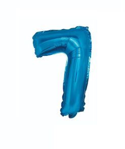 🎈 Balon folie cifră 7 – Albastru, 100 cm