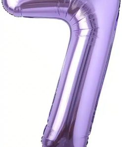 🎈 Balon folie cifră 7 – Mov, 100 cm