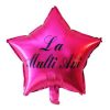 Balon Folie Stea Aniversar – 45 cm (neumflat) – Roz