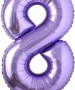 🎈 Balon folie cifră 8 – Mov, 100 cm