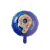 🎉 Balon Folie Rotund - Cifra 9 - Model Colorat cu Stele