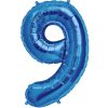 🎈 Balon folie cifră 9 – Albastru, 100 cm