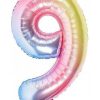 🎈 Balon folie cifră9 – Pastel Rainbow