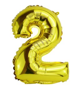 Balon folie cifra 2-auriu