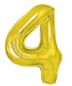 Balon folie cifra 4-auriu