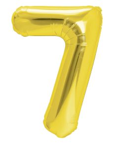 Balon folie cifra 7 -auriu