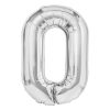 Balon folie cifra 0-argintiu