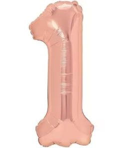 Balon folie cifra 1 -Rose
