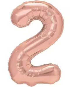 Balon folie cifra 2 -Rose