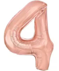 Balon folie cifra 4 -Rose