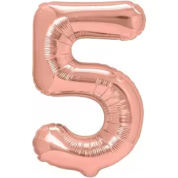 Balon folie cifra 5 -Rose