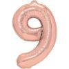 Balon folie cifra 9 -Rose