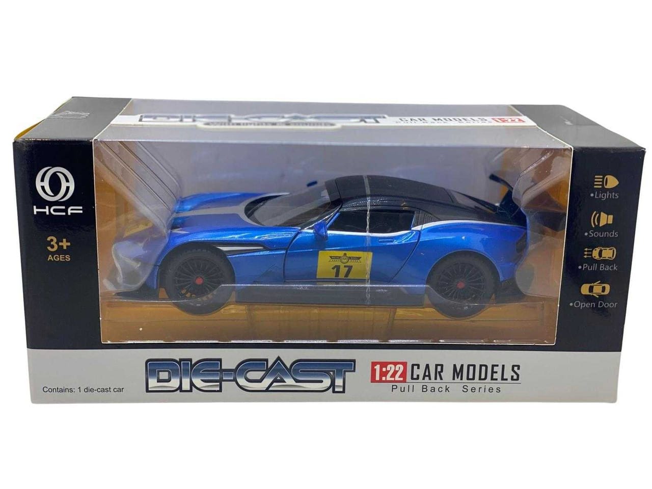 Machetă Metalică Aston Martin Vulcan – Scara 1:22 (Albastru)