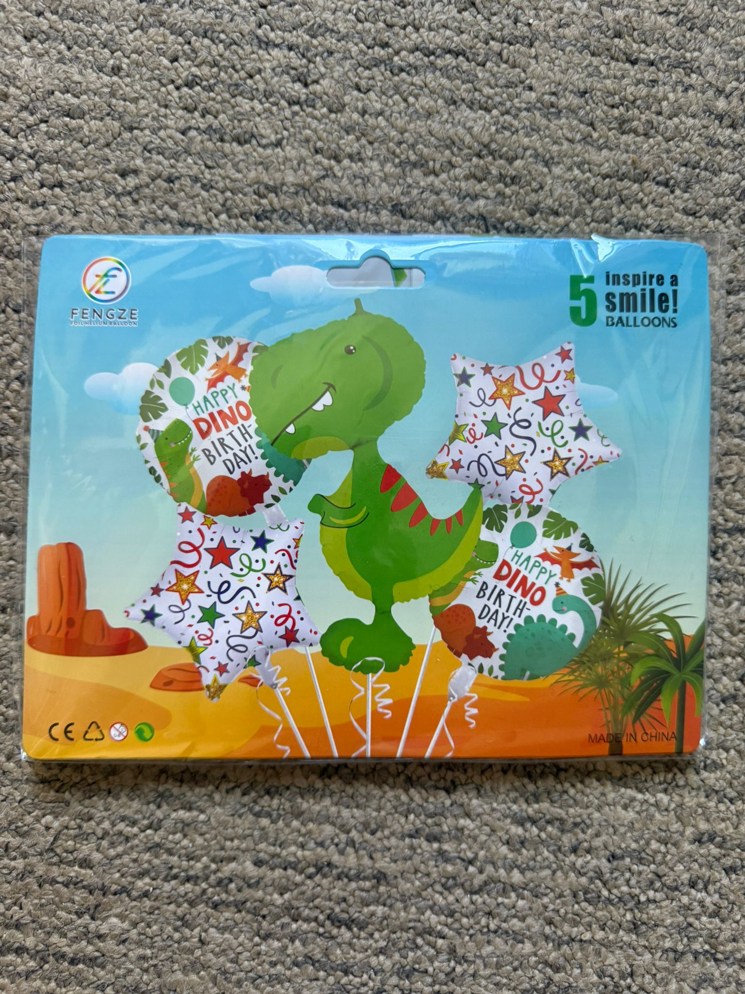 SET Baloane folie Dinozaur – 5 bucăți - imagine 2