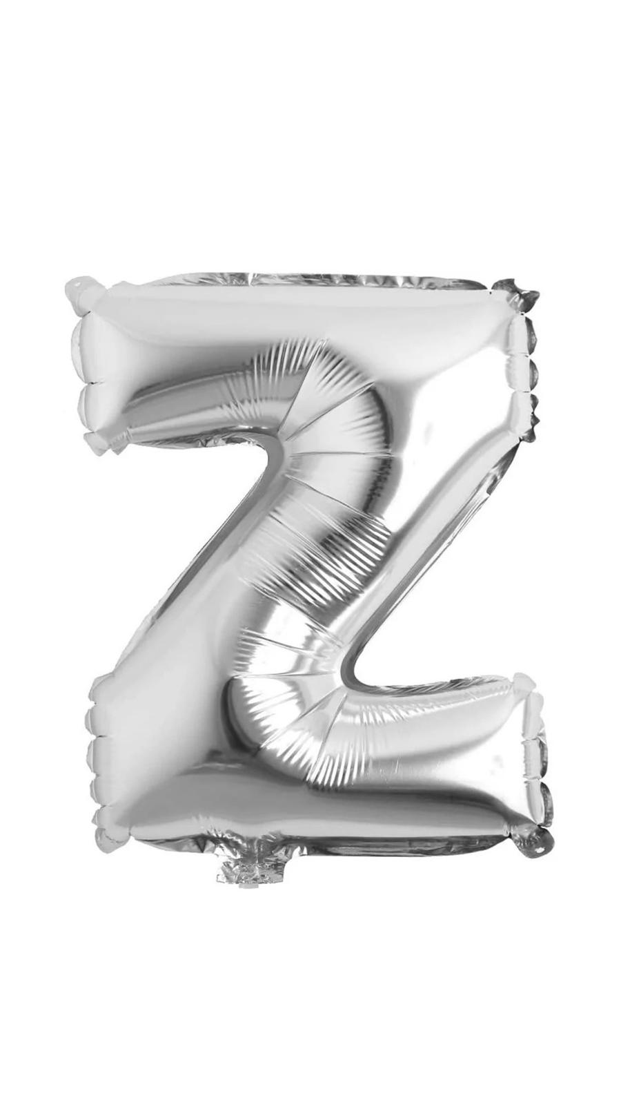 Balon folie litera Z – Argintiu (35–40 cm)
