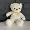 Ursuleț de pluș Alb cu fundiță