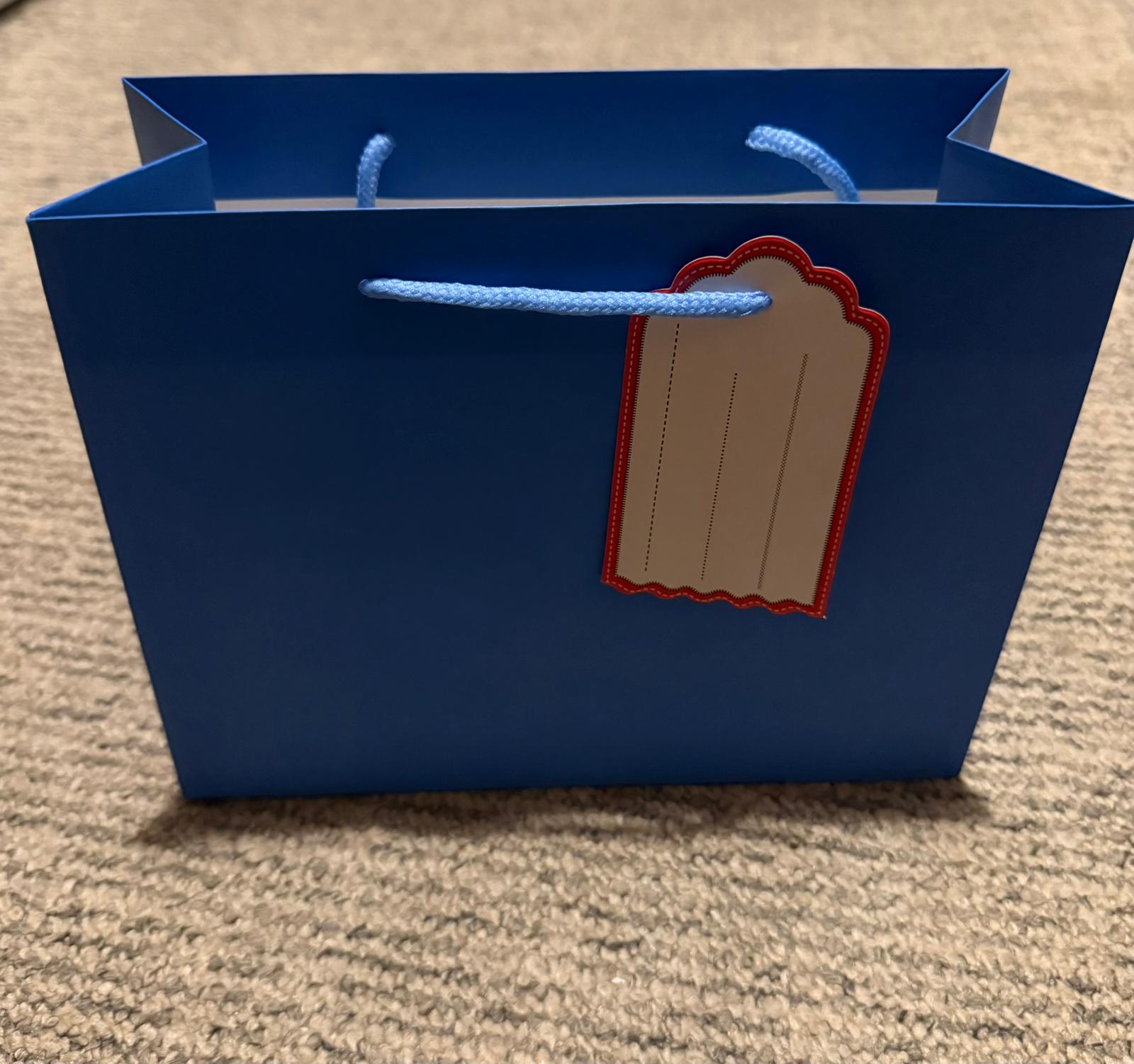 🎁 Pungă cadou – Albastră 🎁 - imagine 2