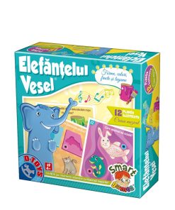 Joc educativ D-Toys – Elefănțelul Vesel, Forme, Culori, Fructe și Legume