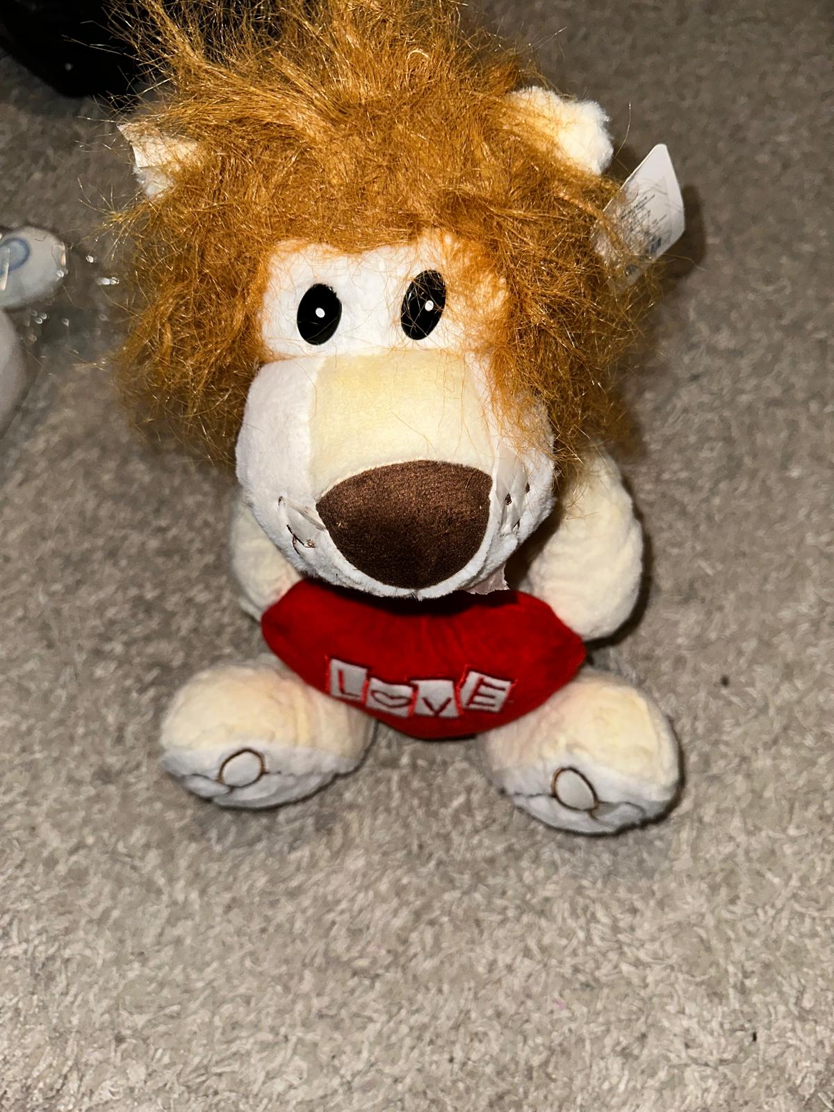 Jucărie de pluș Leu cu inimă "LOVE" - imagine 2