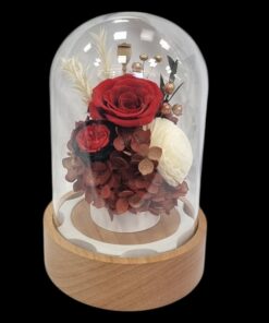 Cupolă de sticlă cu trandafiri eterni