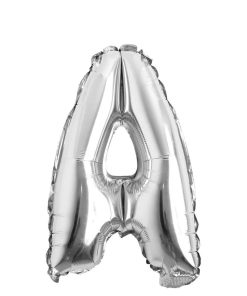 Balon folie litera A– Argintiu (35–40 cm)