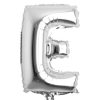Balon folie litera E – Argintiu (35–40 cm)