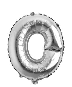 Balon folie litera O – Argintiu (35–40 cm)