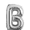 Balon folie litera B– Argintiu (35–40 cm)