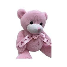 Ursuleț de pluș Roz cu fundiță