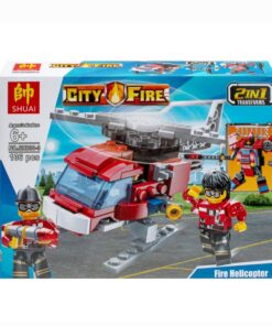 Set lego de Construcție 2-în-1 Elicopter Pompieri (City Fire) - 106 Piese, 6+