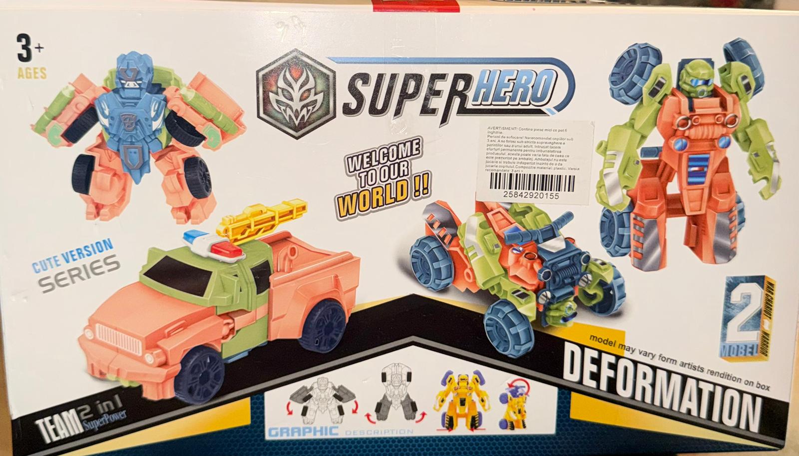 Robot Transformabil 2-în-1 – Model „SuperHero Deform”