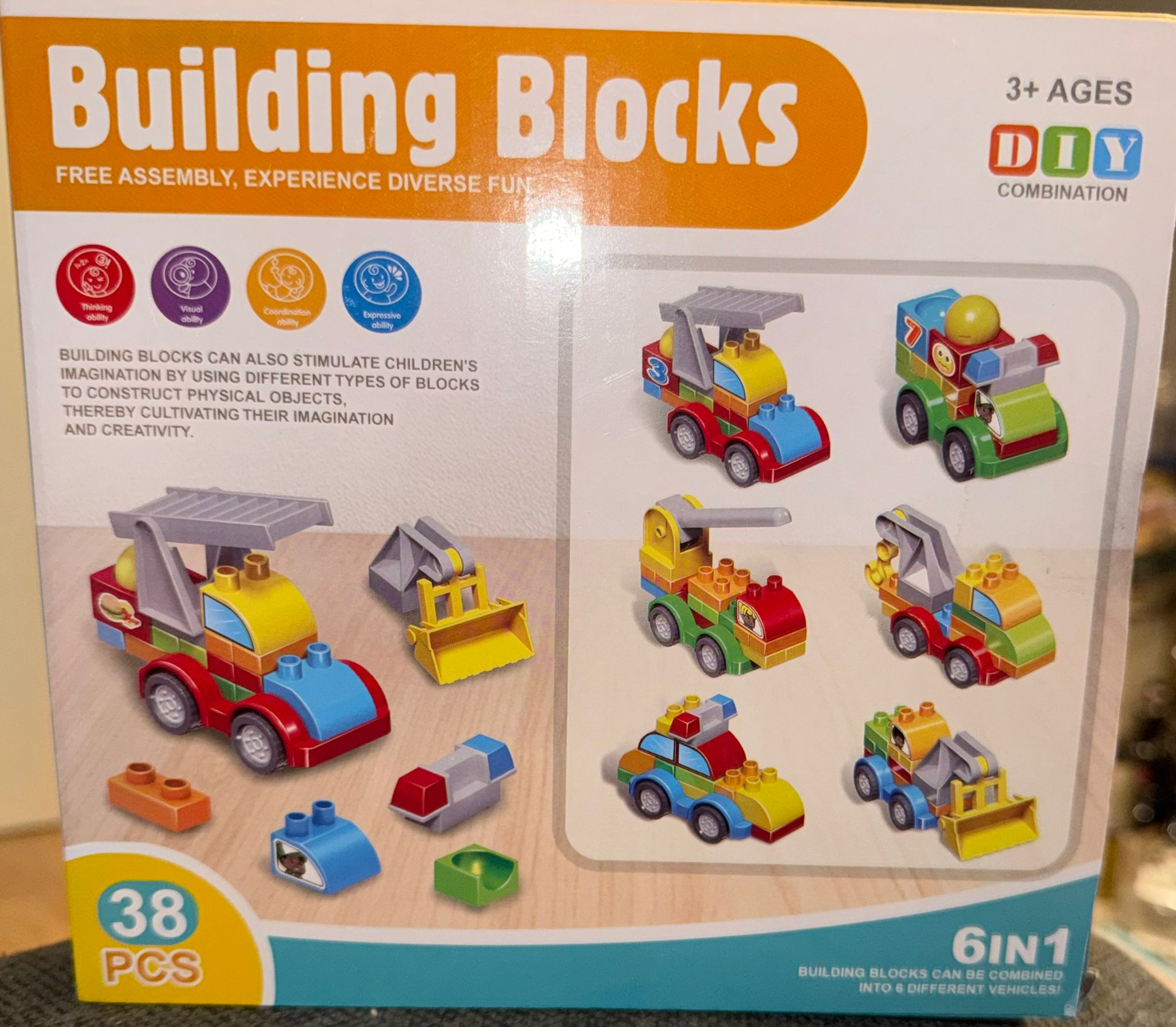 Building Blocks 6 în 1 – 38 pcs - imagine 2