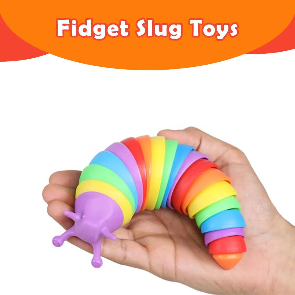Abley’s Clicky Slug Fidget – Rainbow - imagine 3