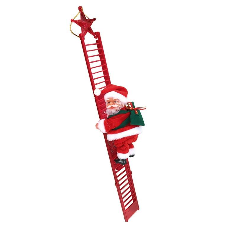 Moș Crăciun Electric care se cațără pe scară – 25,6 inci (65 cm) - imagine 4
