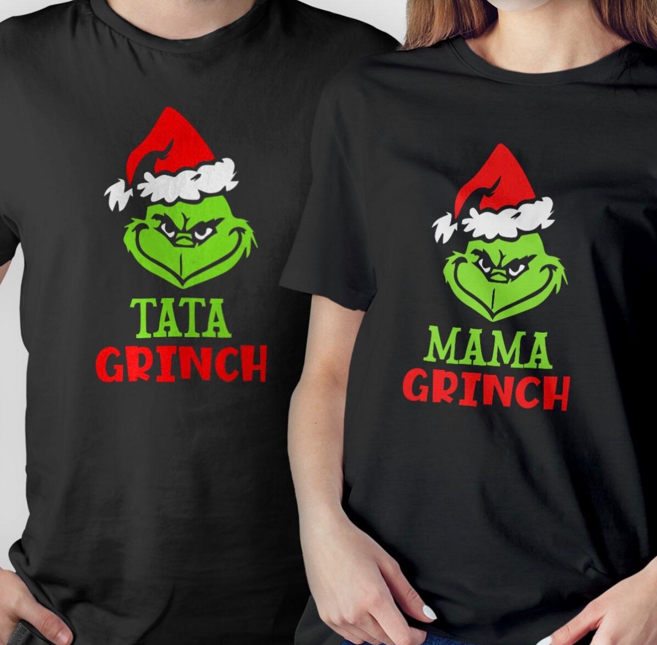 Set Tricouri Personalizate "TATA GRINCH & MAMA GRINCH" – Cadoul Anului!