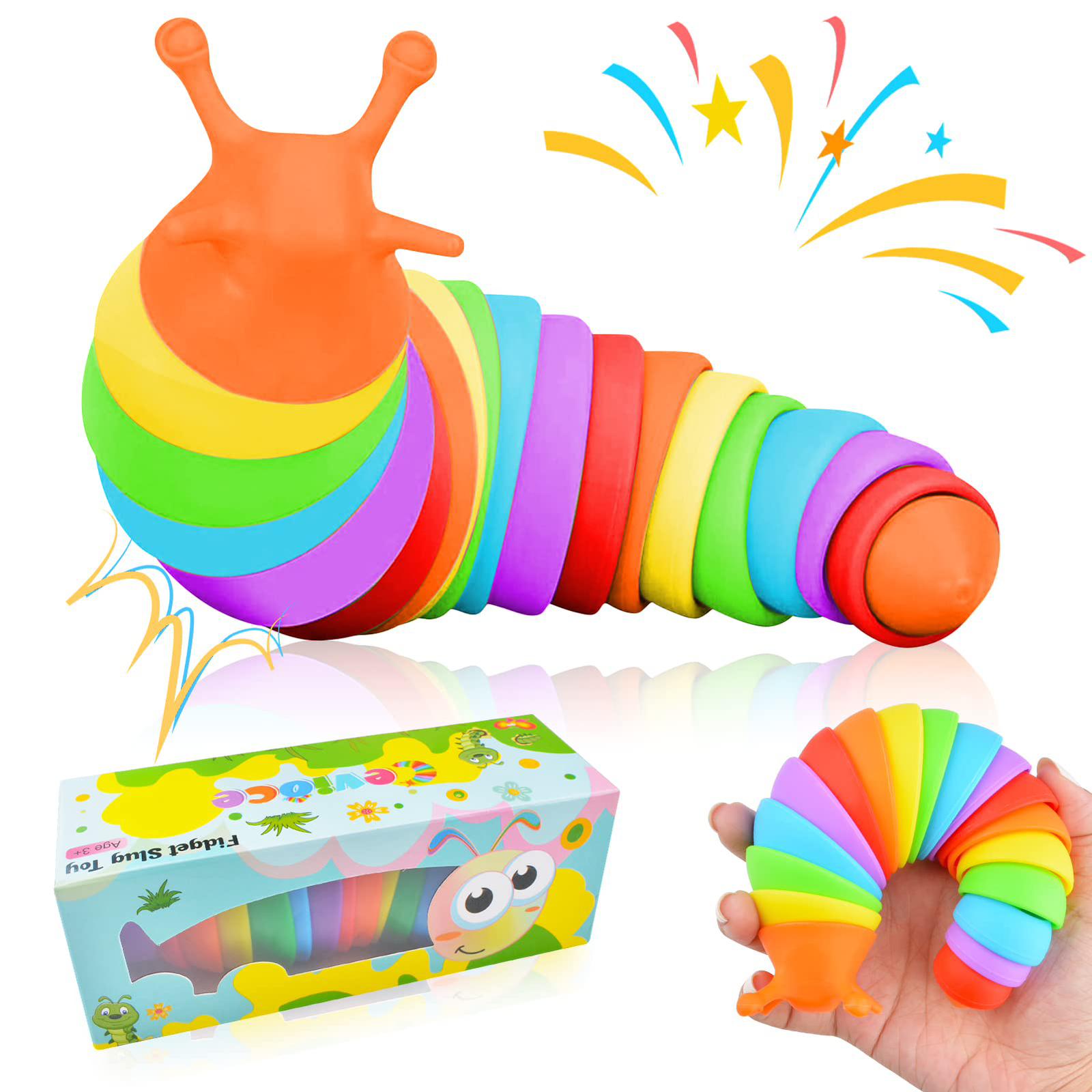 Abley’s Clicky Slug Fidget – Rainbow - imagine 2