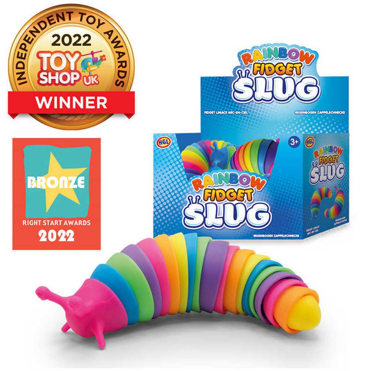 Abley’s Clicky Slug Fidget – Rainbow