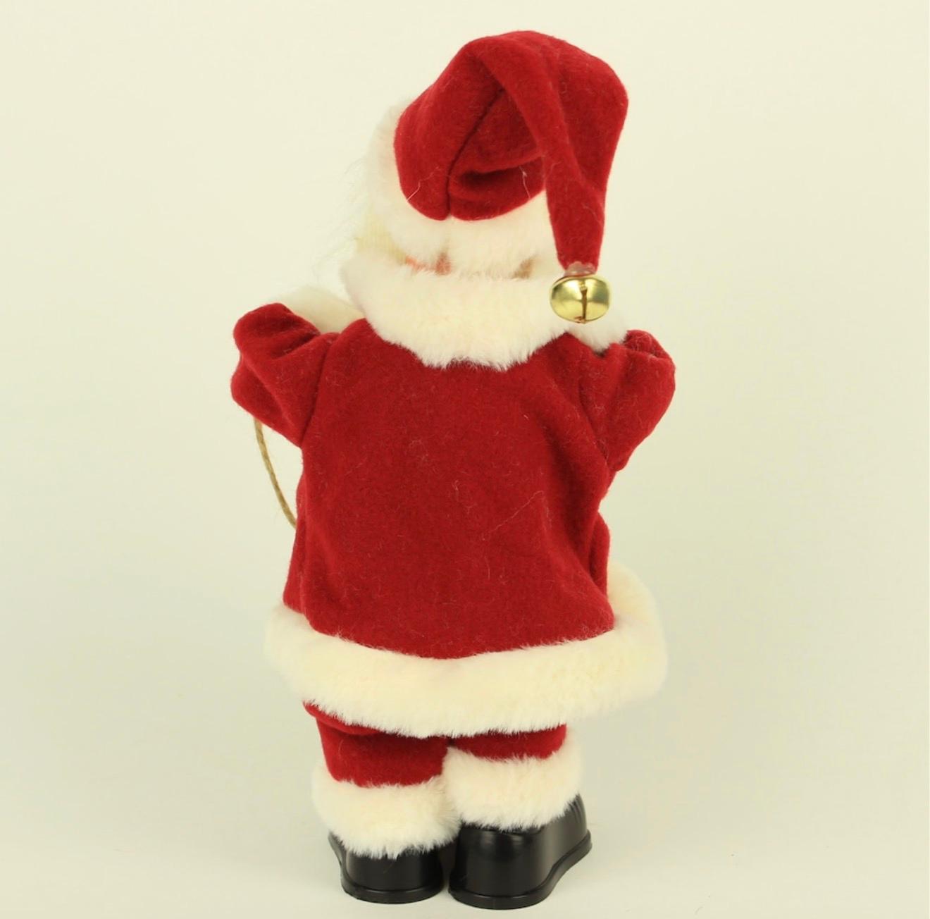 Mos Craciun Premium muzical si dansator cu felinar sau toiag luminos ,mantie rosie cu blanita alba. - imagine 3