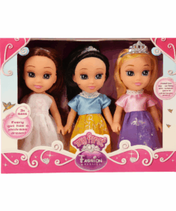 Set 3 păpuși pentru fete în ținute colorate și elegante